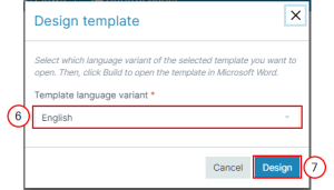 Design template window